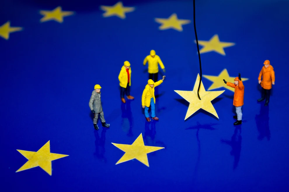 EU flagga under konstruktion