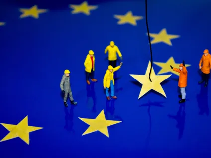 EU flagga under konstruktion